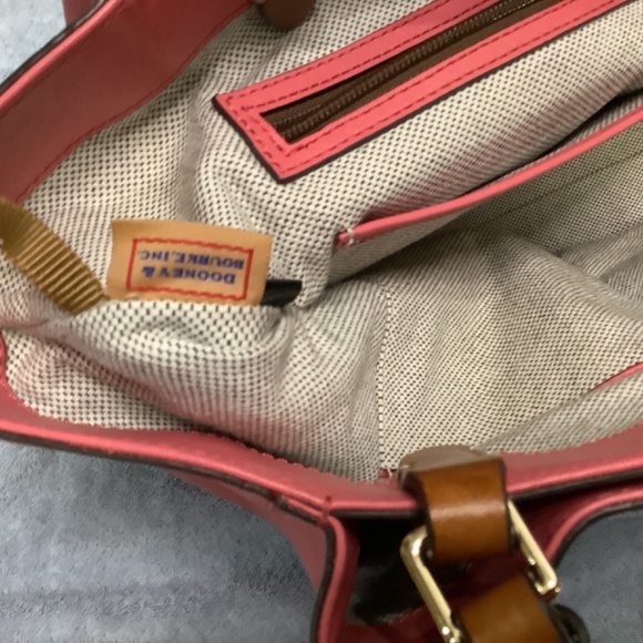 EUC pink Dooney & Bourke saddle, tote bag purse large - Picture 8 of 16